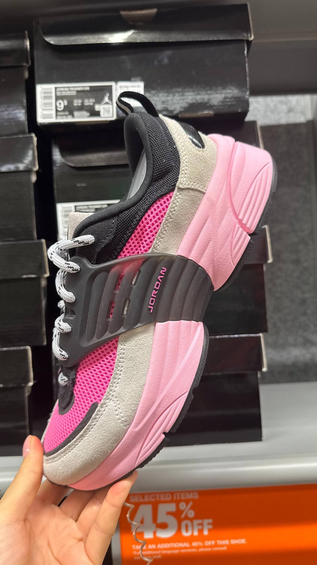 Jordan Wolf Grey/Pink Blast Gris Loup/Rose Blast